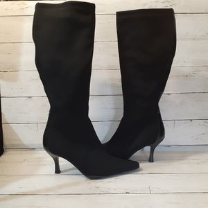 Women’s 8 NINE WEST Black High Heel Tall Boots Zip